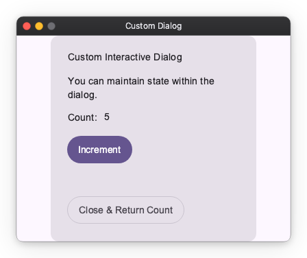 Custom Dialog