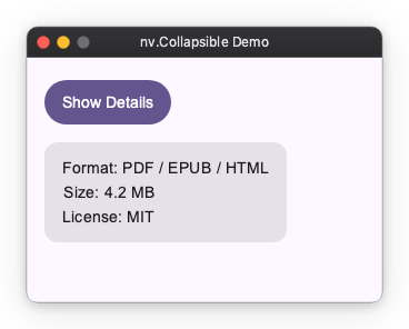 Collapsible example