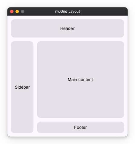 App layout grid example