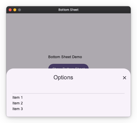 Bottom Sheet