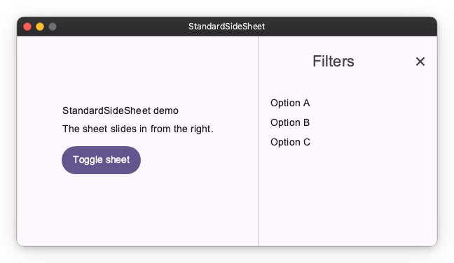 StandardSideSheet