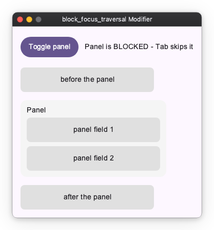 Block Focus Traversal