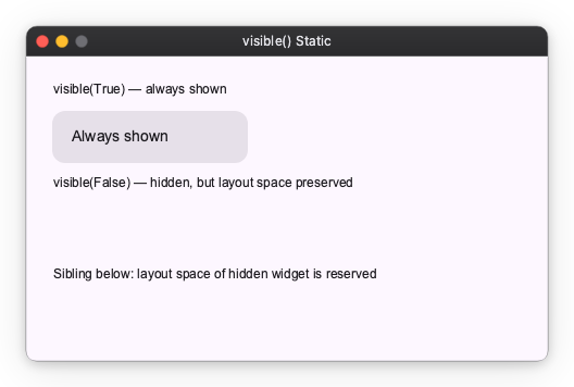 Visible Static