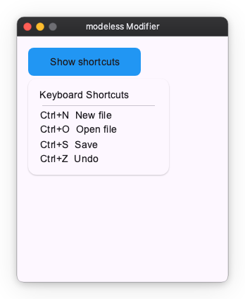 popup Modifier (passthrough)