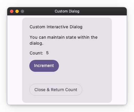 Custom Dialog
