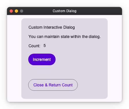 Custom Dialog