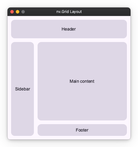 App layout grid example