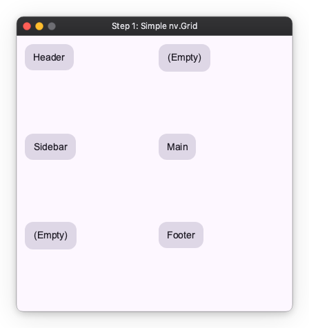 Step 1 Simple Grid