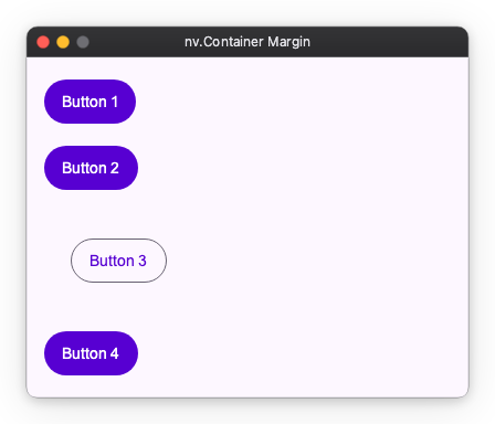 Container padding example
