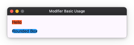 Modifier Basic Usage