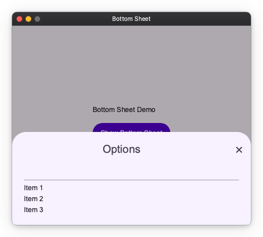 Bottom Sheet