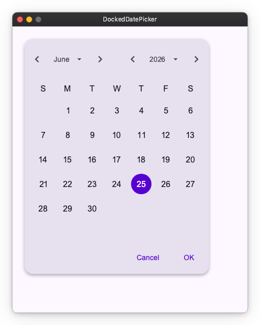 DockedDatePicker